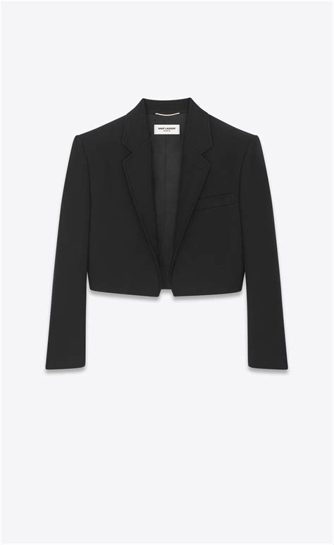 ysl blazer womens|saint laurent cropped blazer.